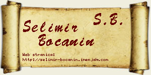 Selimir Boćanin vizit kartica